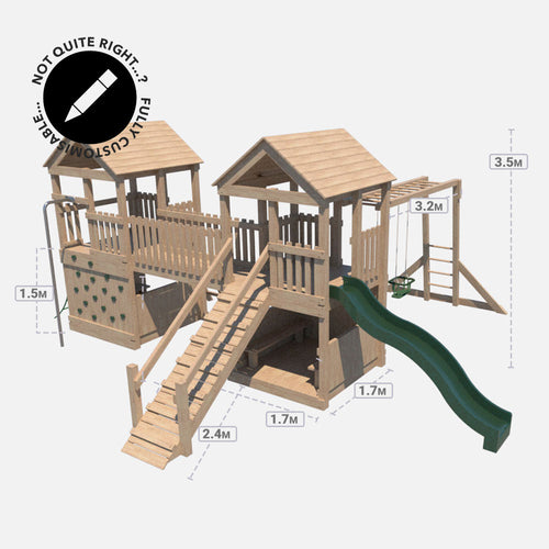 BASE EXPLORER DUO Base Explorer Duo has 2 x 1.7m x 1.7m playhouses