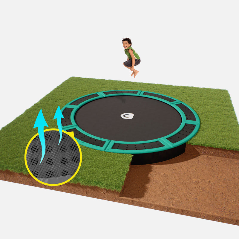 10ft round in ground trampoline