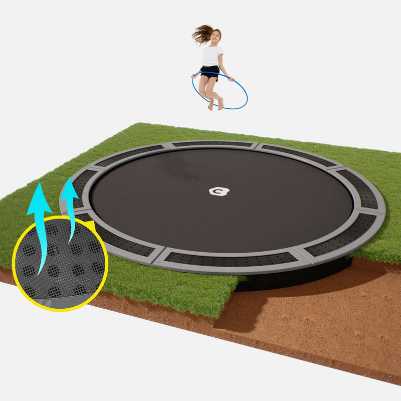 14ft round in ground trampoline