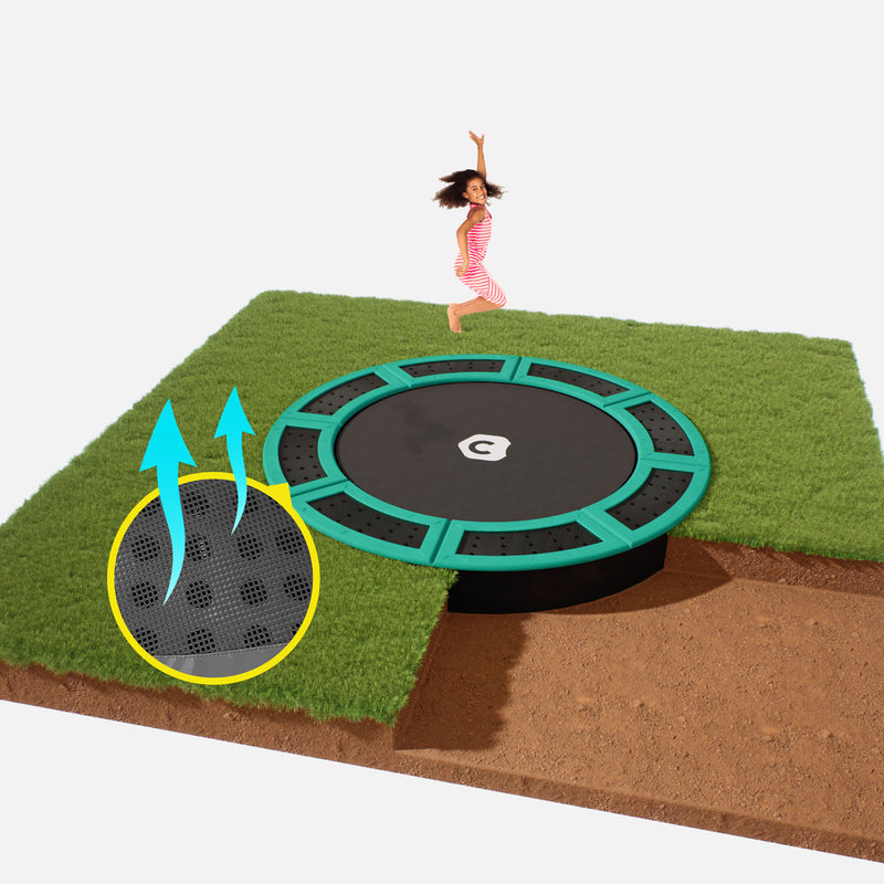 8ft round in ground trampoline