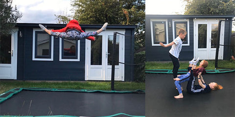 Trampolining at hom